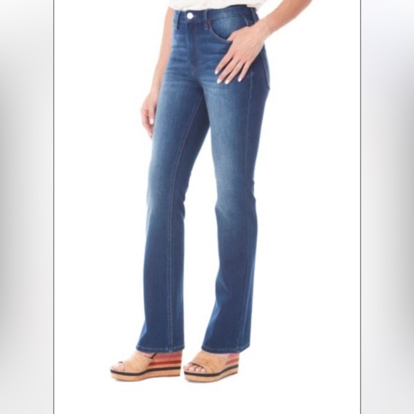Nicole Miller Blue Flare Wide Leg Jeans - Picture 1 of 8